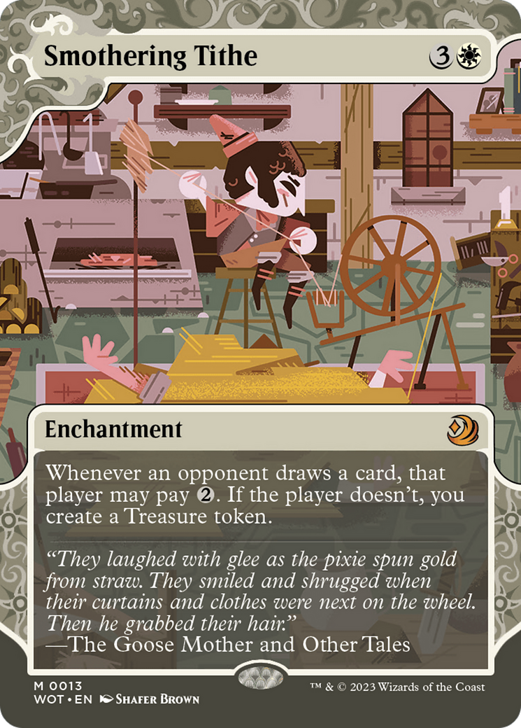 Image of Smothering Tithe (WOT-013) - Wilds of Eldraine: Enchanting Tales: (Showcase) (Borderless) Foil