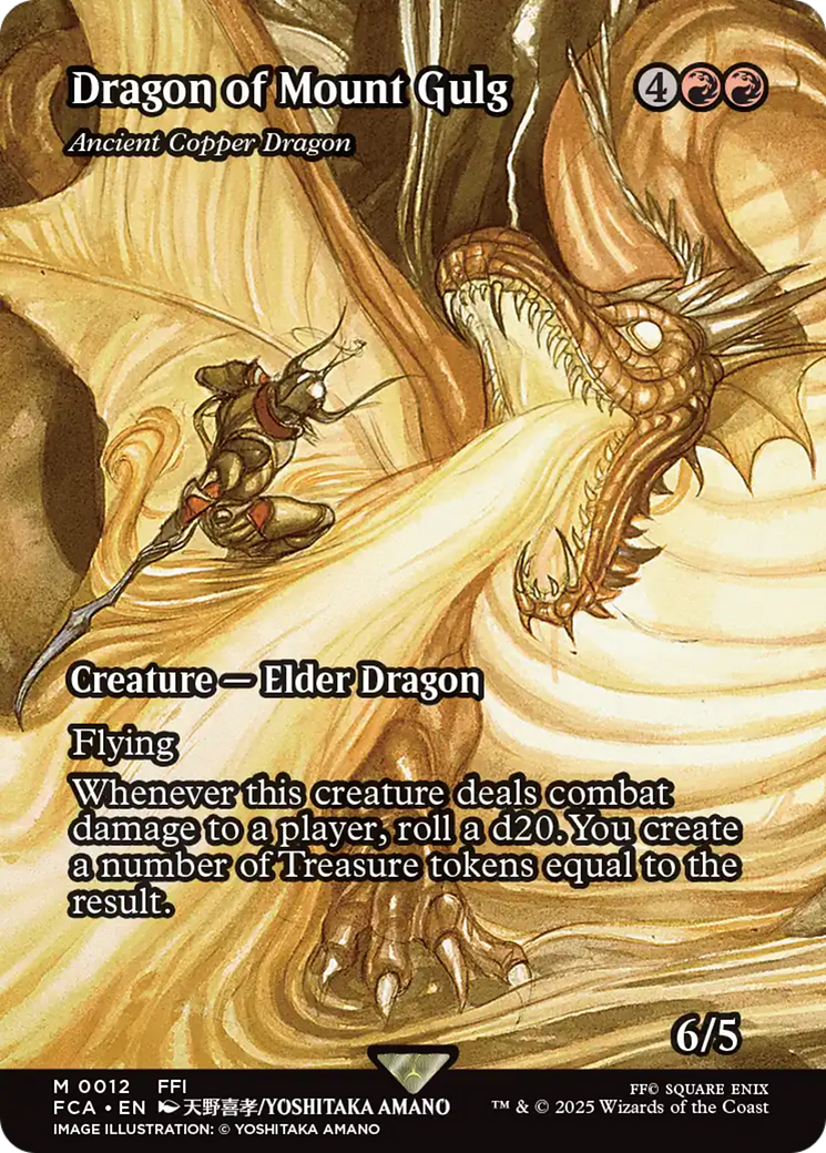 Image of Dragon of Mount Gulg - Ancient Copper Dragon (Showcase) (FCA-012) - FINAL FANTASY: Through the Ages / Dragon of Mount Gulg (Borderless) Foil