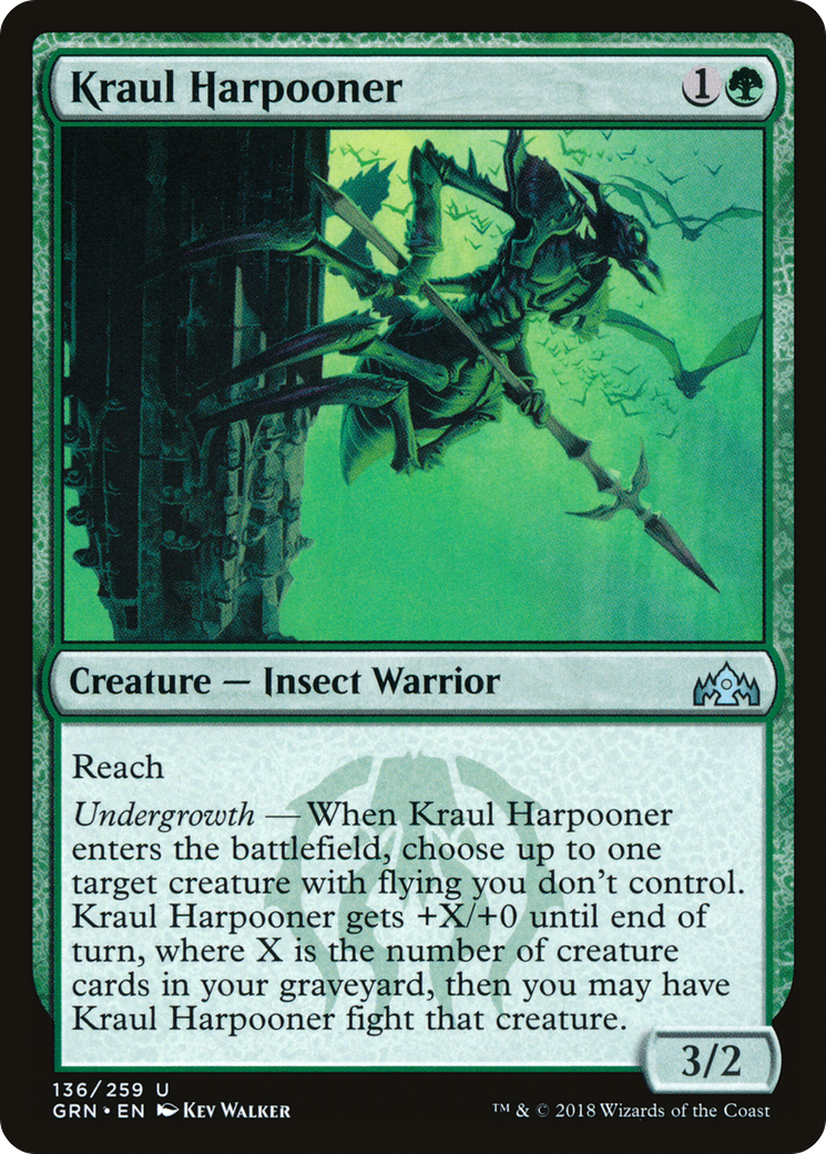 Image of Kraul Harpooner (GRN-136) - Guilds of Ravnica Foil