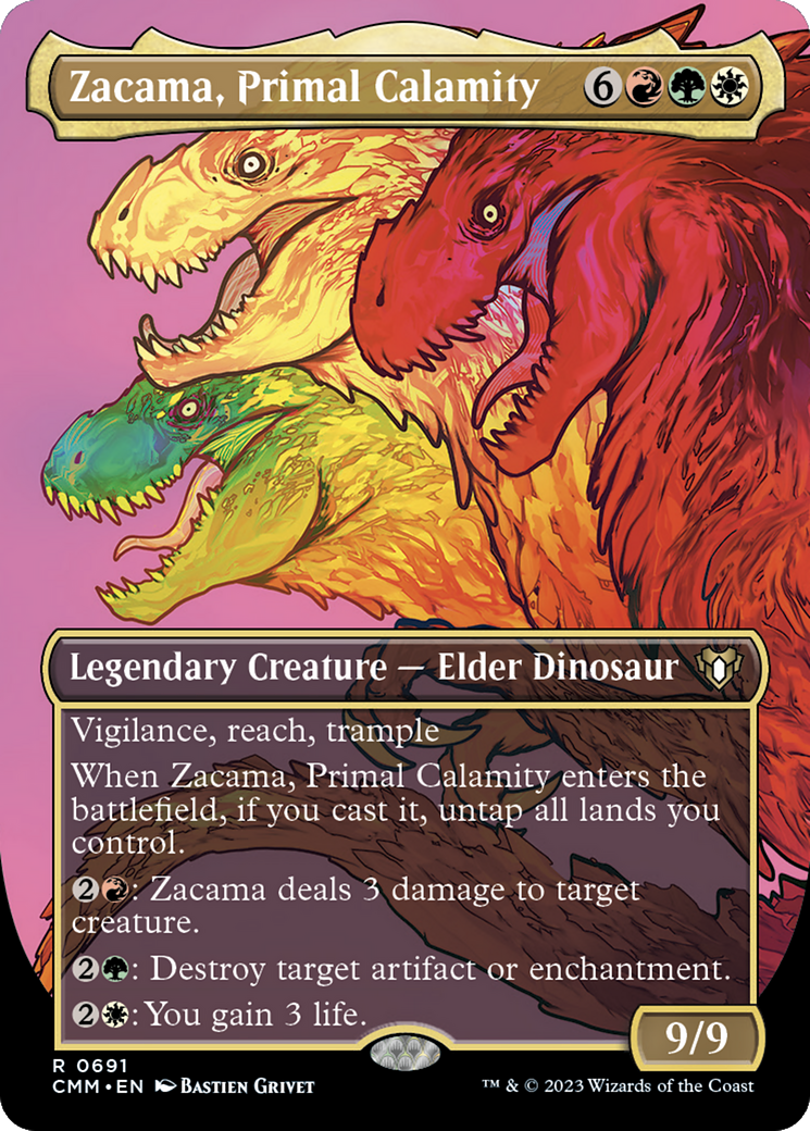 Image of Zacama, Primal Calamity (Borderless) (CMM-691) - Commander Masters (Borderless)