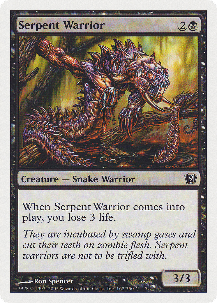 Image of Serpent Warrior (9ED-162) - 9th Edition Foil