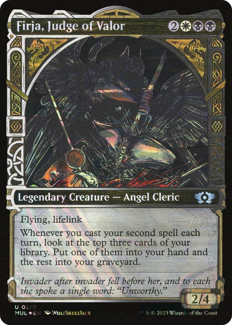 Image of Firja, Judge of Valor (Halo Foil) (MUL-170) - Multiverse Legends: (Showcase) Foil