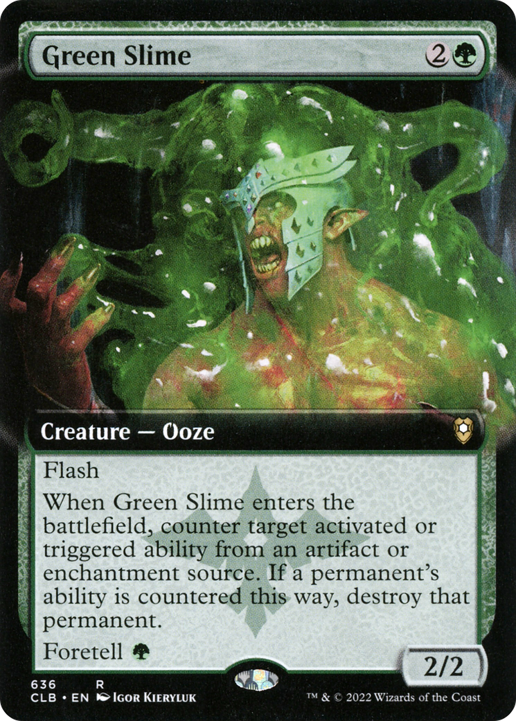 Image of Green Slime (Extended Art) (CLB-636) - Commander Legends: Battle for Baldur's Gate: (Extended Art)