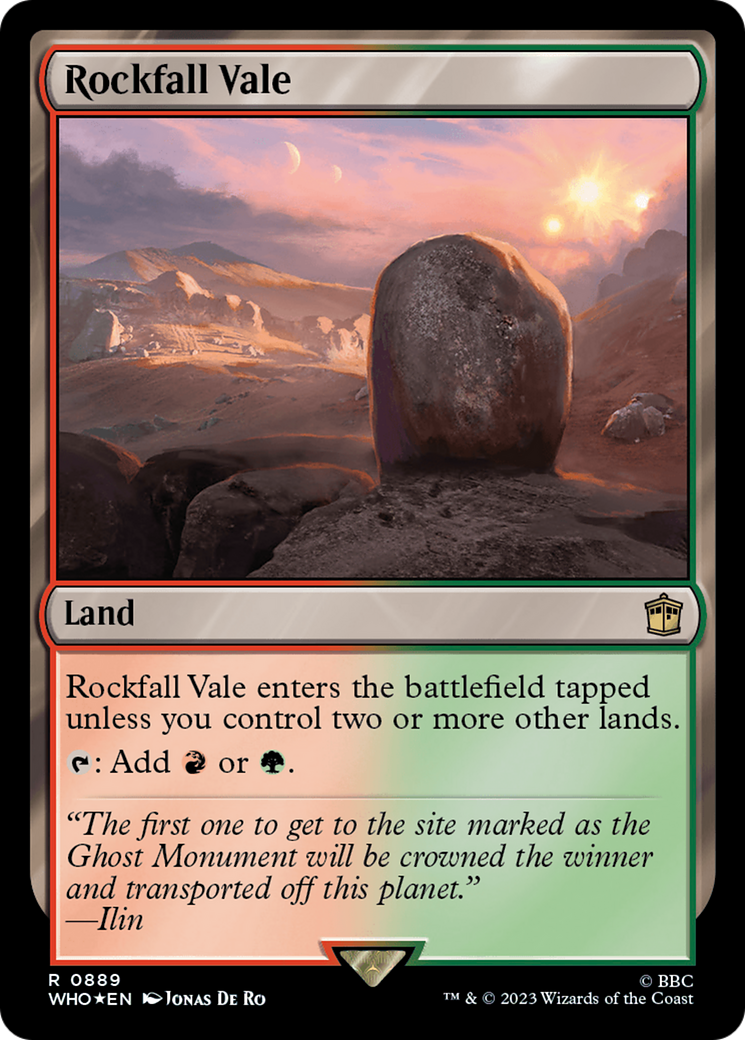 Image of Rockfall Vale (Surge Foil) (WHO-889) - Doctor Who Foil