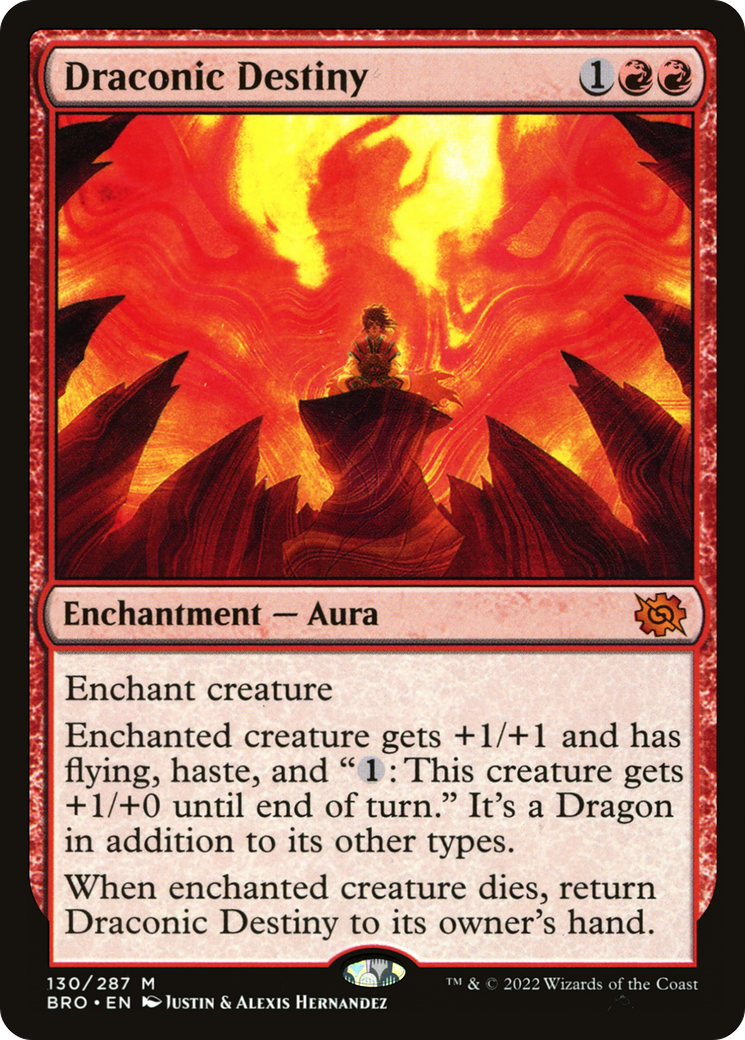Image of Draconic Destiny (BRO-130) - The Brothers' War Foil