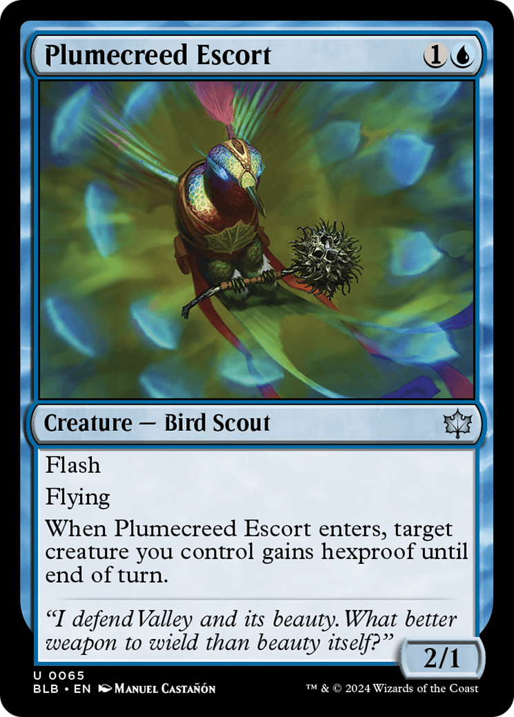Image of Plumecreed Escort (BLB-065) - Bloomburrow