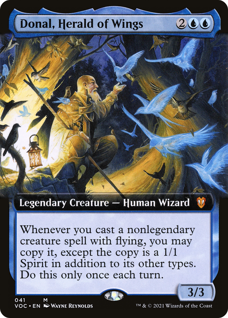 Image of Donal, Herald of Wings (Extended Art) (VOC-041) - Crimson Vow Commander: (Extended Art)