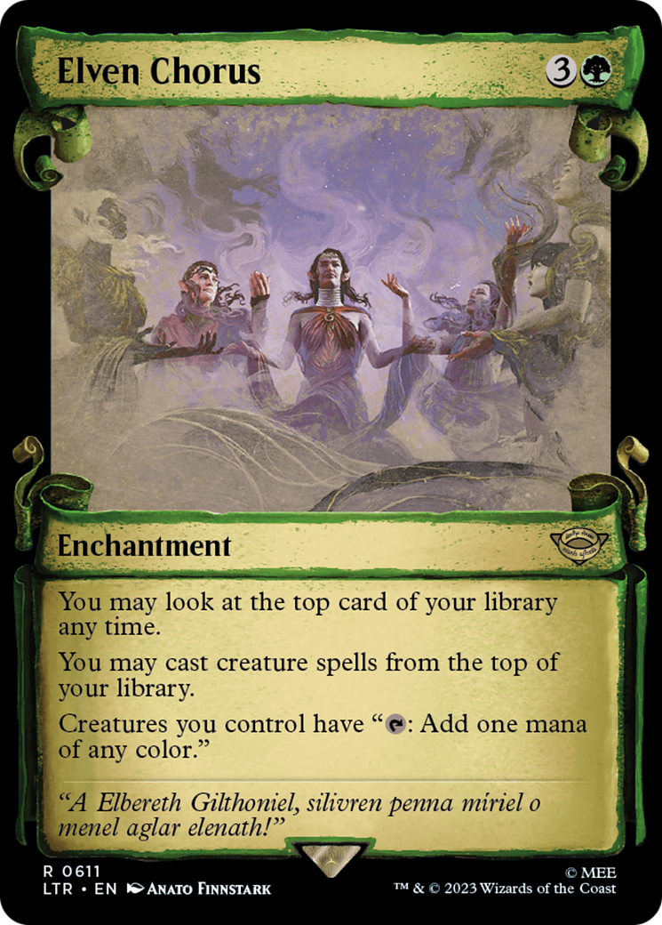 Image of Elven Chorus (Showcase Scrolls) (LTR-611) - The Lord of the Rings: Tales of Middle-earth: (Showcase)