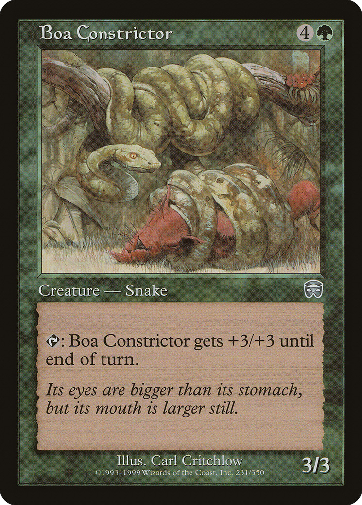 Image of Boa Constrictor (MMQ-231) - Mercadian Masques Foil