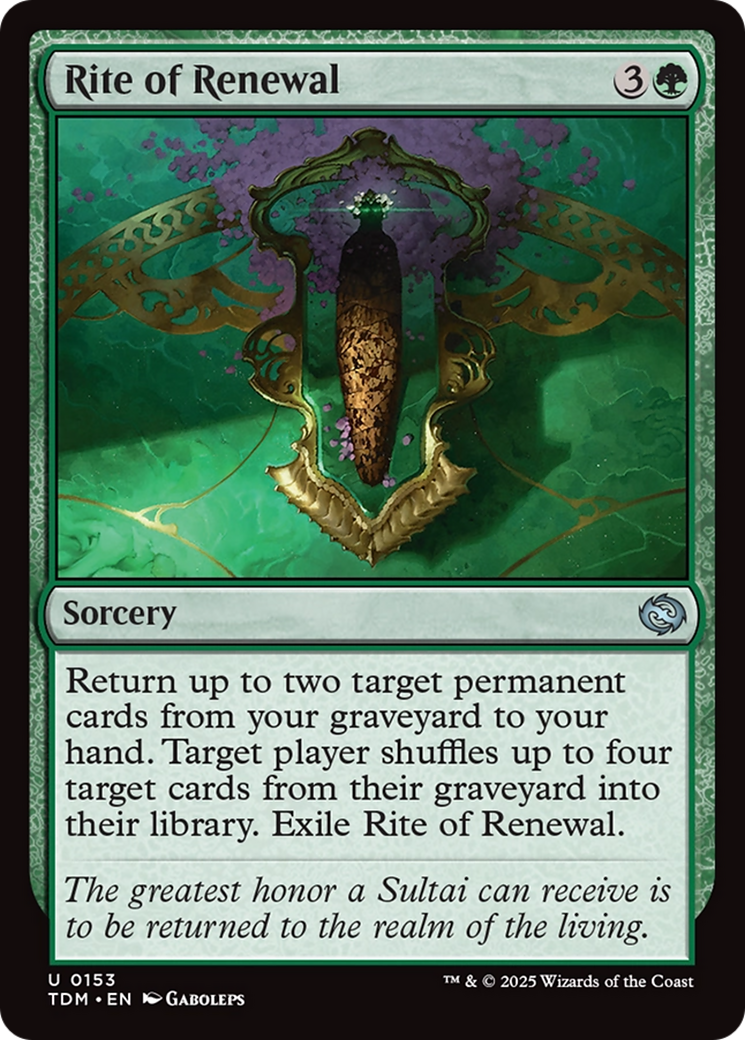 Image of Rite of Renewal (TDM-153) - Tarkir: Dragonstorm Foil