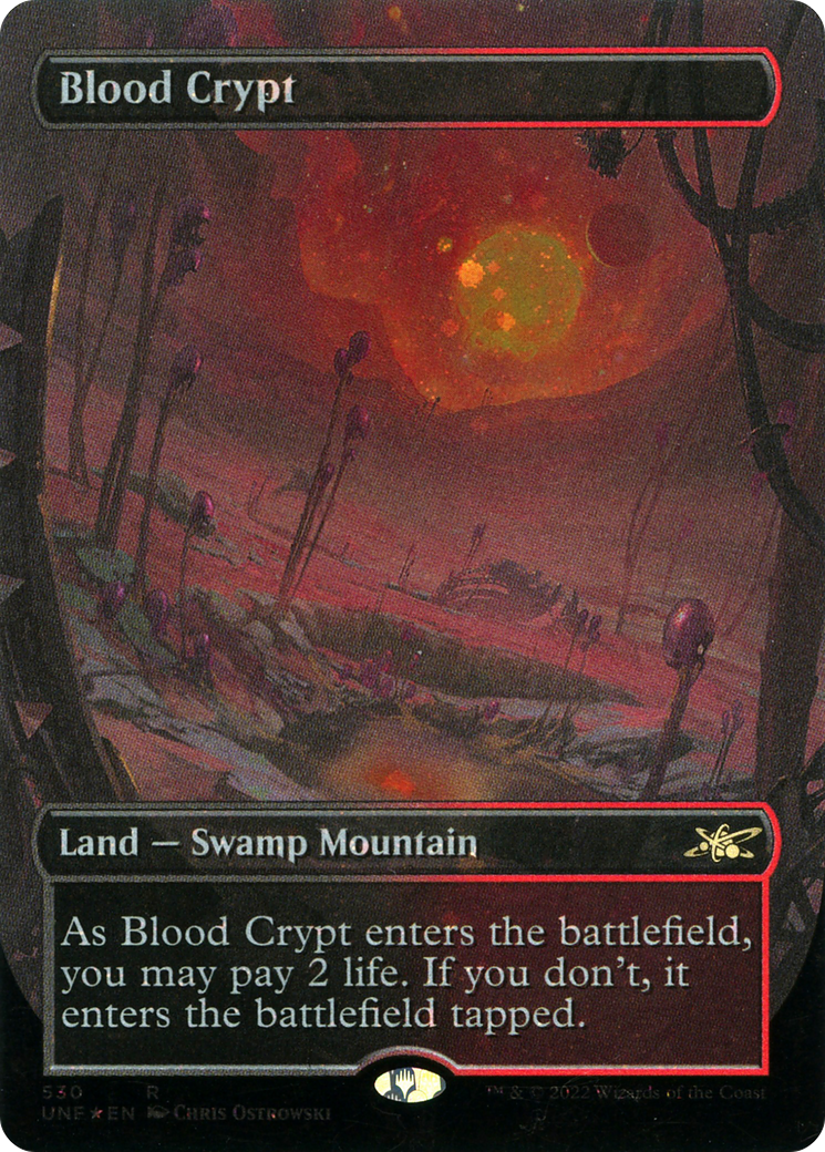 Image of Blood Crypt (Borderless) (Galaxy Foil) (UNF-530) - Unfinity (Borderless) Foil