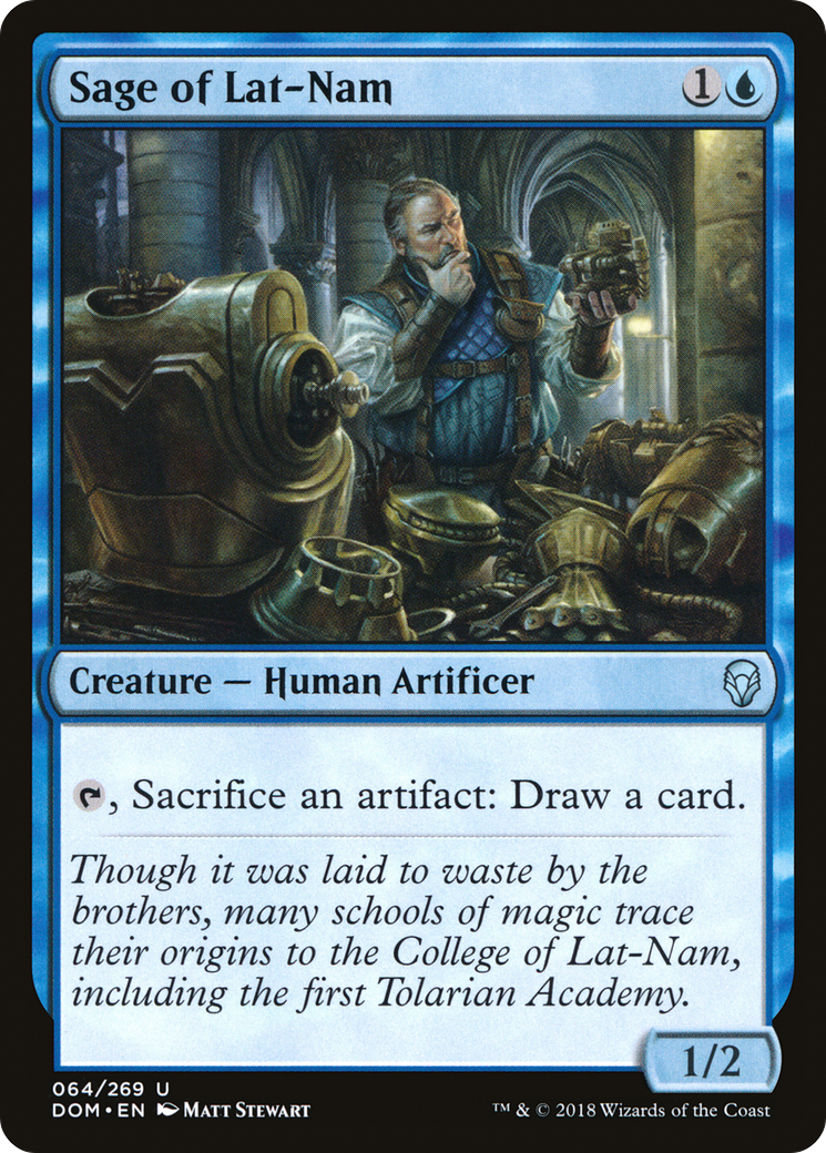 Image of Sage of Lat-Nam (DOM-064) - Dominaria Foil