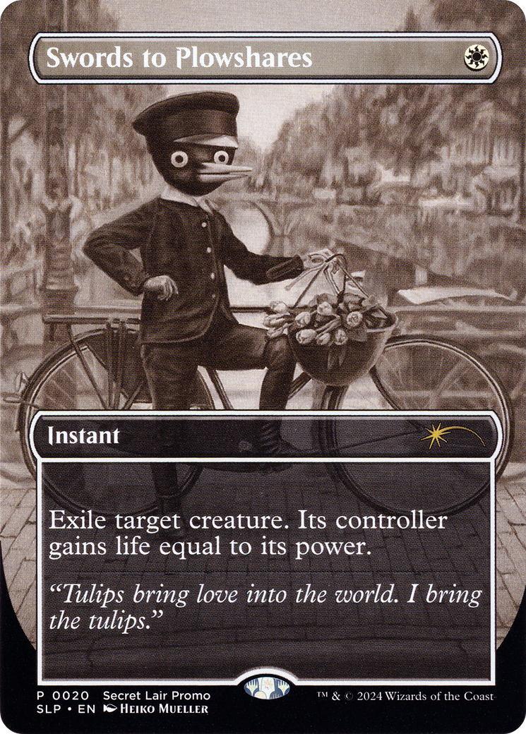 Image of Swords to Plowshares (SLP-020) - Secret Lair Showdown (Borderless)