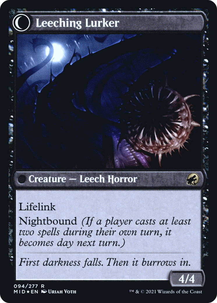 Image of Curse of Leeches (PRE-94S) - Innistrad: Midnight Hunt Promos: (Double Faced Transform) Foil