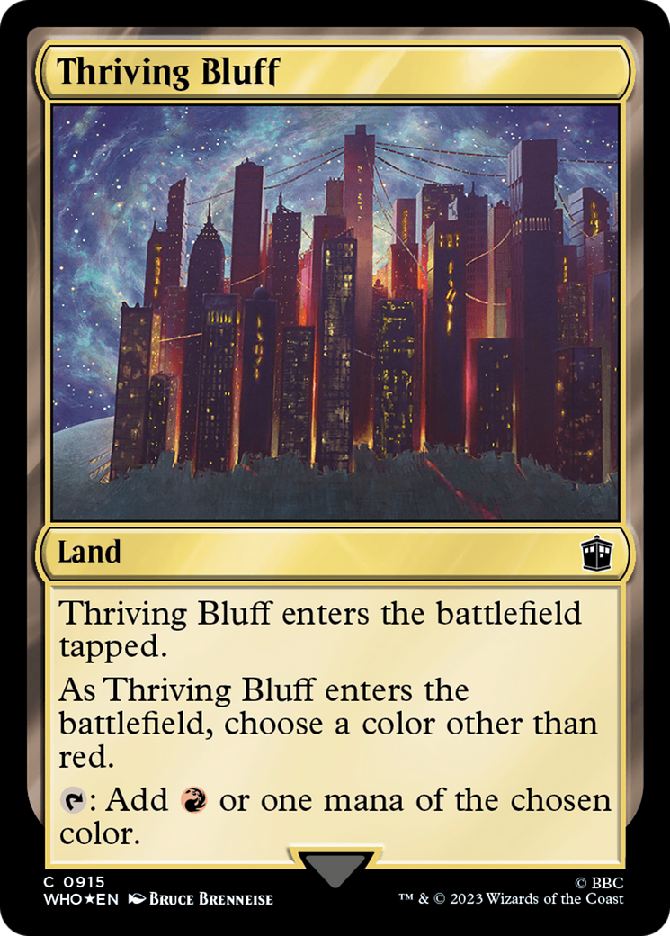 Image of Thriving Bluff (Surge Foil) (WHO-915) - Doctor Who Foil