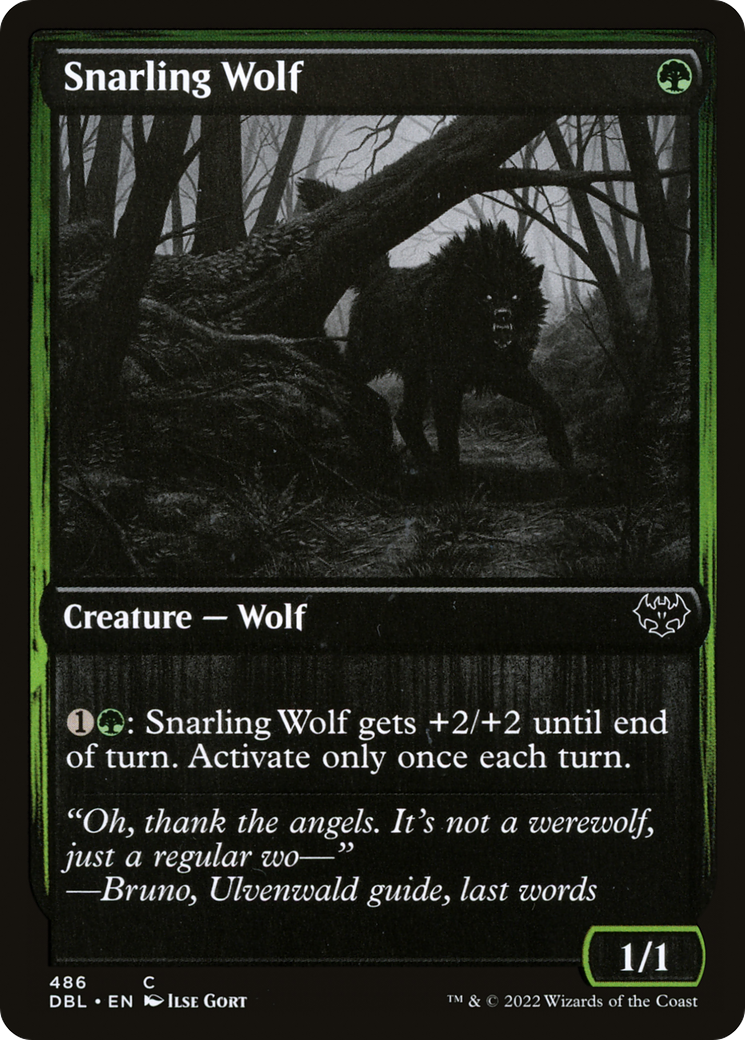 Image of Snarling Wolf (486) (DBL-486) - Innistrad: Double Feature
