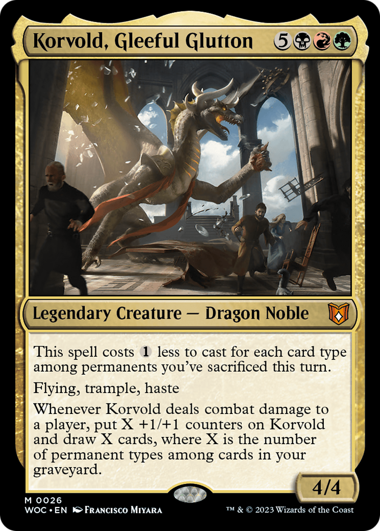 Image of Korvold, Gleeful Glutton (WOC-026) - Wilds of Eldraine Commander