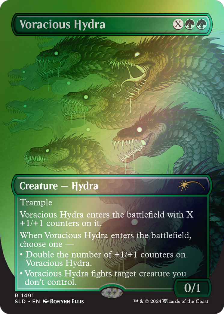 Image of Voracious Hydra (Rainbow Foil) (SLD-1491★) - Secret Lair Drop (Borderless) Foil