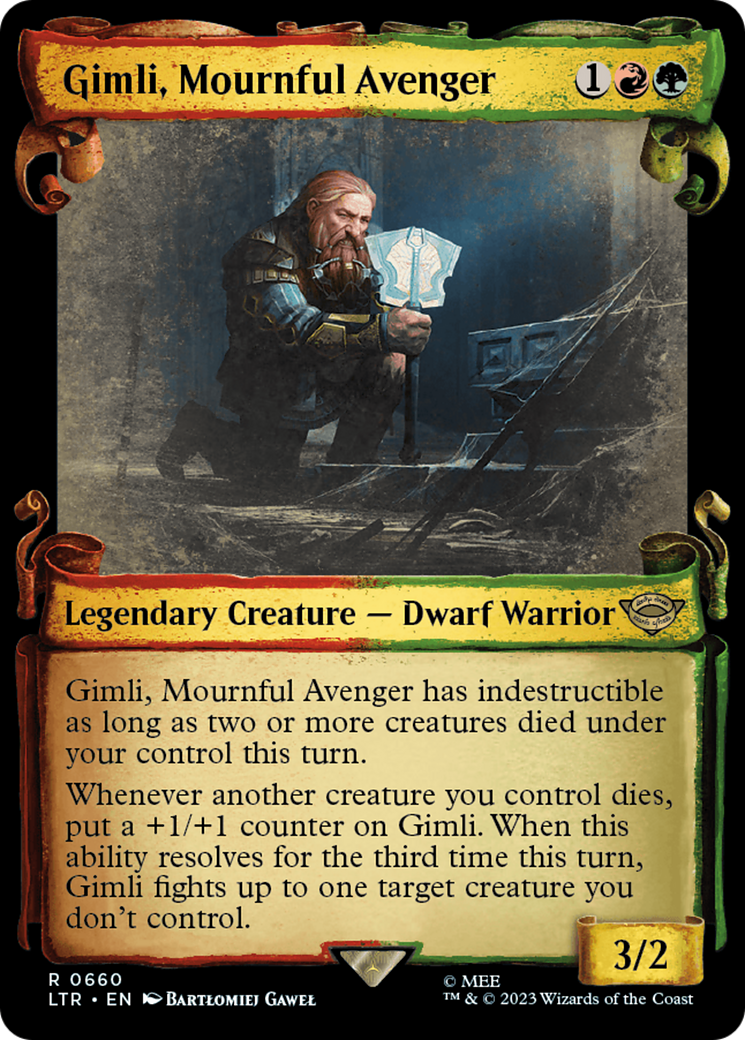 Image of Gimli, Mournful Avenger (Showcase Scrolls) (LTR-660) - The Lord of the Rings: Tales of Middle-earth: (Showcase)
