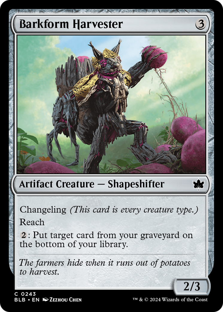 Image of Barkform Harvester (BLB-243) - Bloomburrow Foil