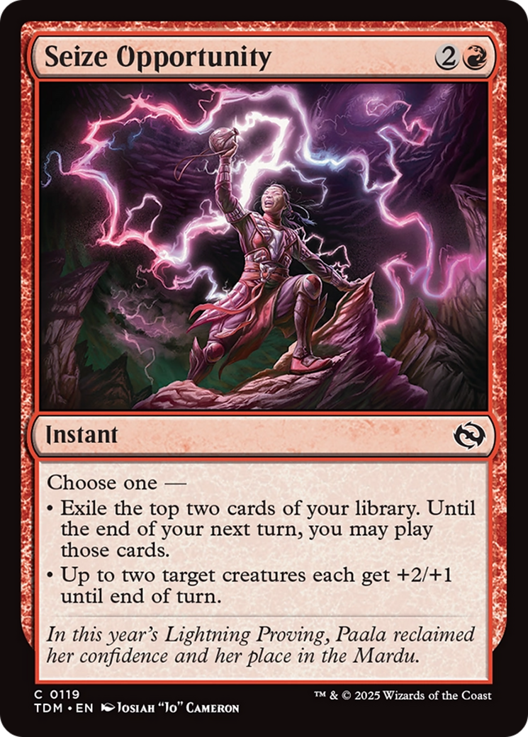 Image of Seize Opportunity (TDM-119) - Tarkir: Dragonstorm Foil