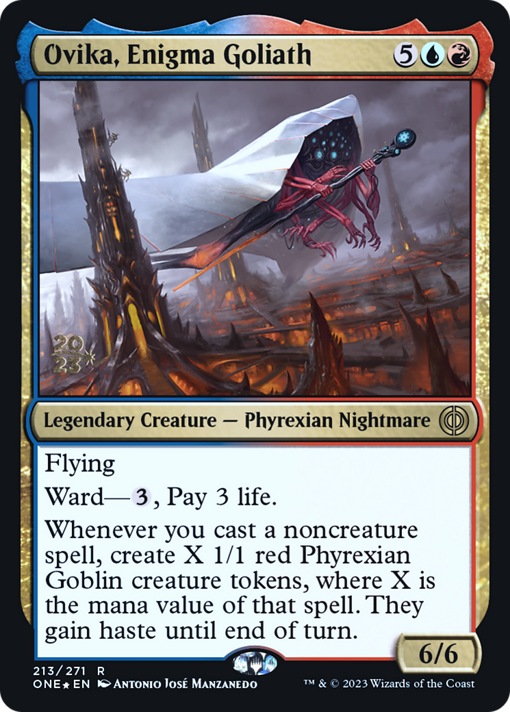Image of Ovika, Enigma Goliath (PRE-213) - Phyrexia: All Will Be One Promos Foil
