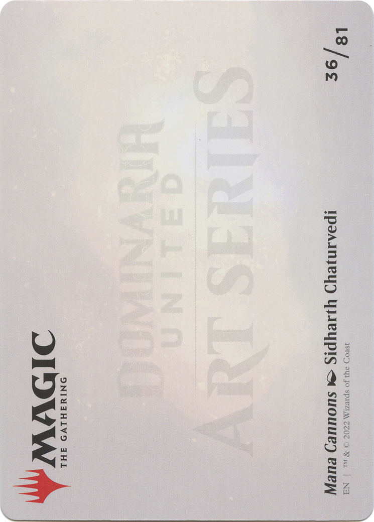 Image of Mana Cannons // Mana Cannons (ADMU-036) - Dominaria United Art Series (Borderless) Foil