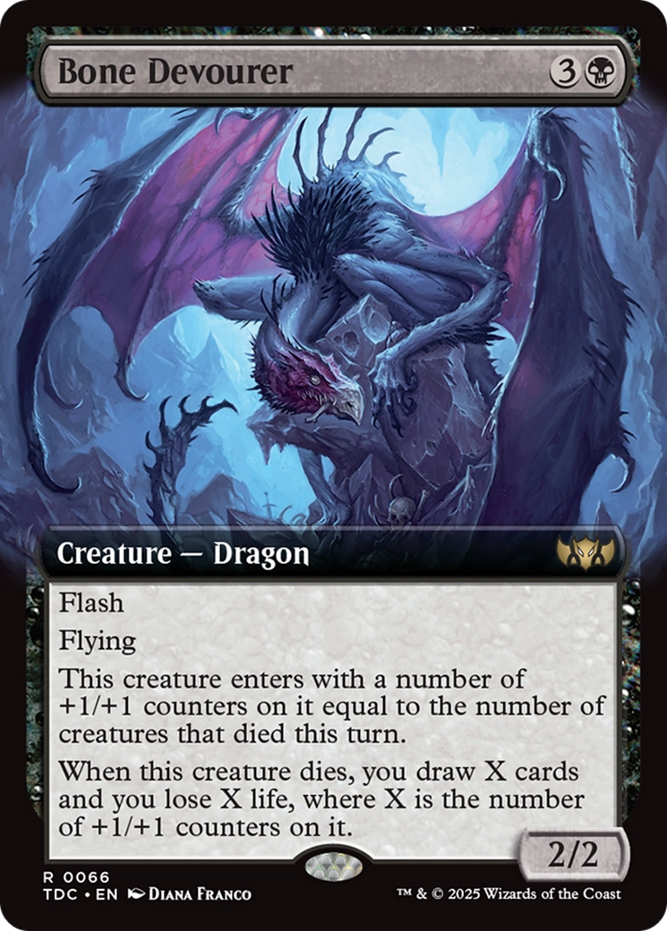 Image of Bone Devourer (Extended Art) (TDC-066) - Commander: Tarkir: Dragonstorm: (Extended Art)