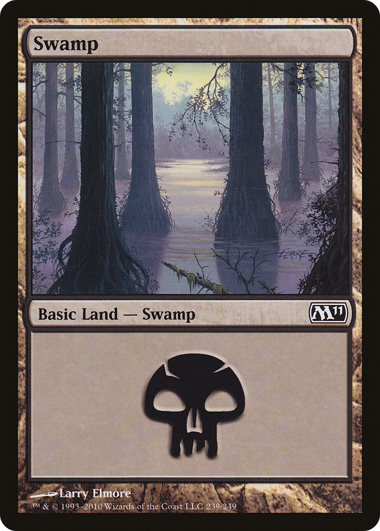 Image of Swamp (239) (M11-239) - Magic 2011 Foil