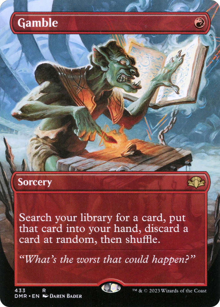 Image of Gamble (Borderless) (DMR-433) - Dominaria Remastered (Borderless) Foil
