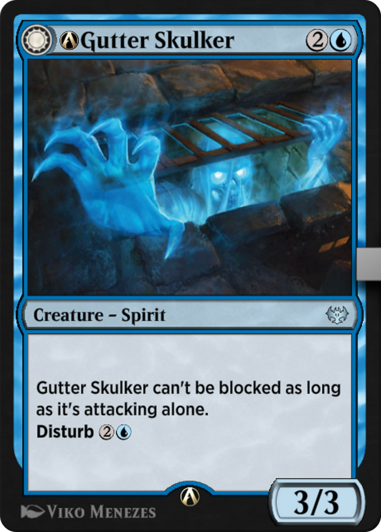 Image of A-Gutter Skulker // A-Gutter Shortcut (VOW-A-62) - Innistrad: Crimson Vow: (Double Faced Transform)