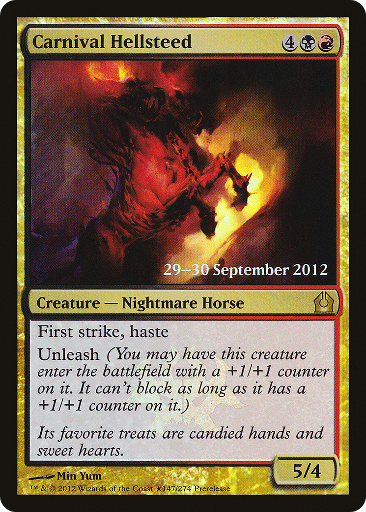 Image of Carnival Hellsteed (PRE-147) - Return to Ravnica Promos Foil