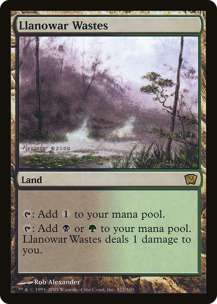 Image of Llanowar Wastes (9ED-322) - 9th Edition Foil