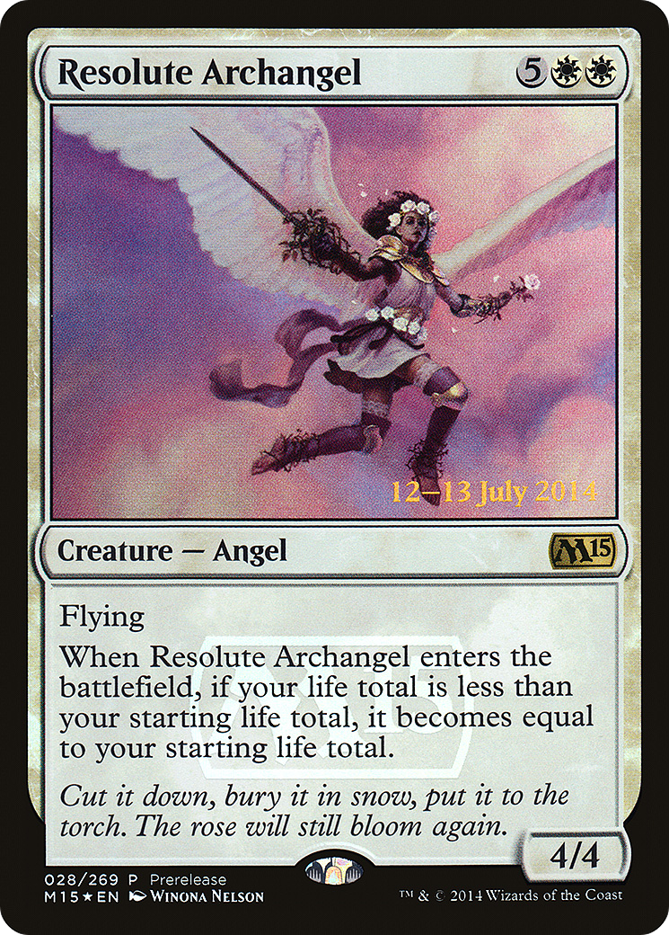 Image of Resolute Archangel (PRE-028) - Magic 2015 Promos Foil