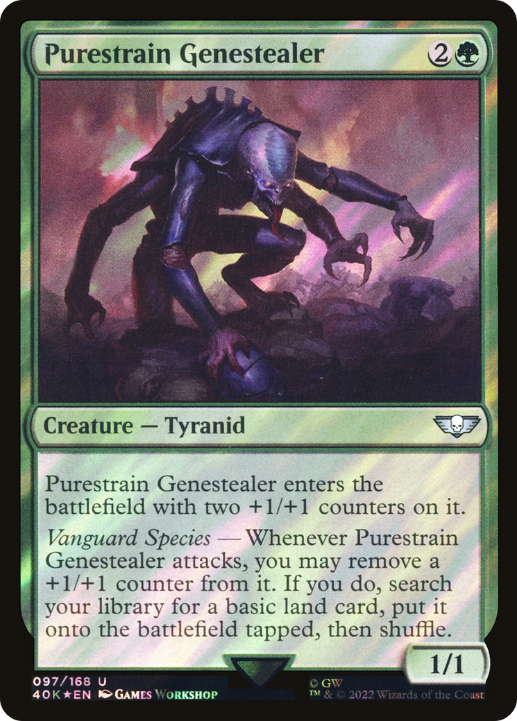 Image of Purestrain Genestealer (Surge Foil) (40K-097) - Warhammer 40,000 Commander Foil