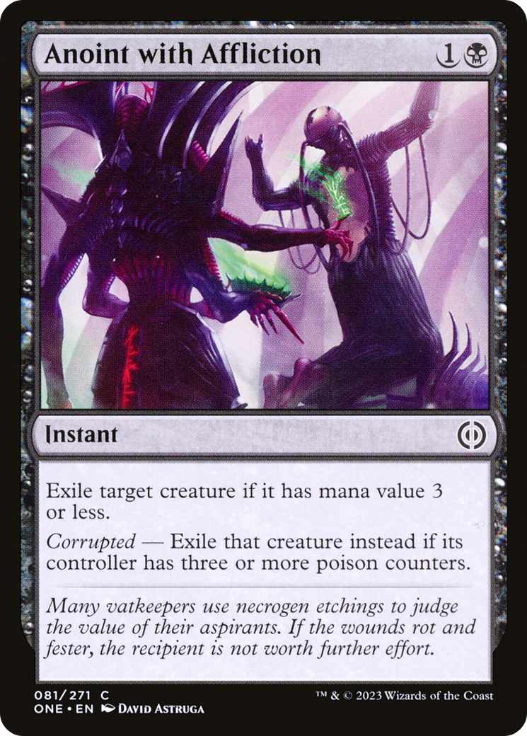 Image of Anoint with Affliction (ONE-081) - Phyrexia: All Will Be One Foil