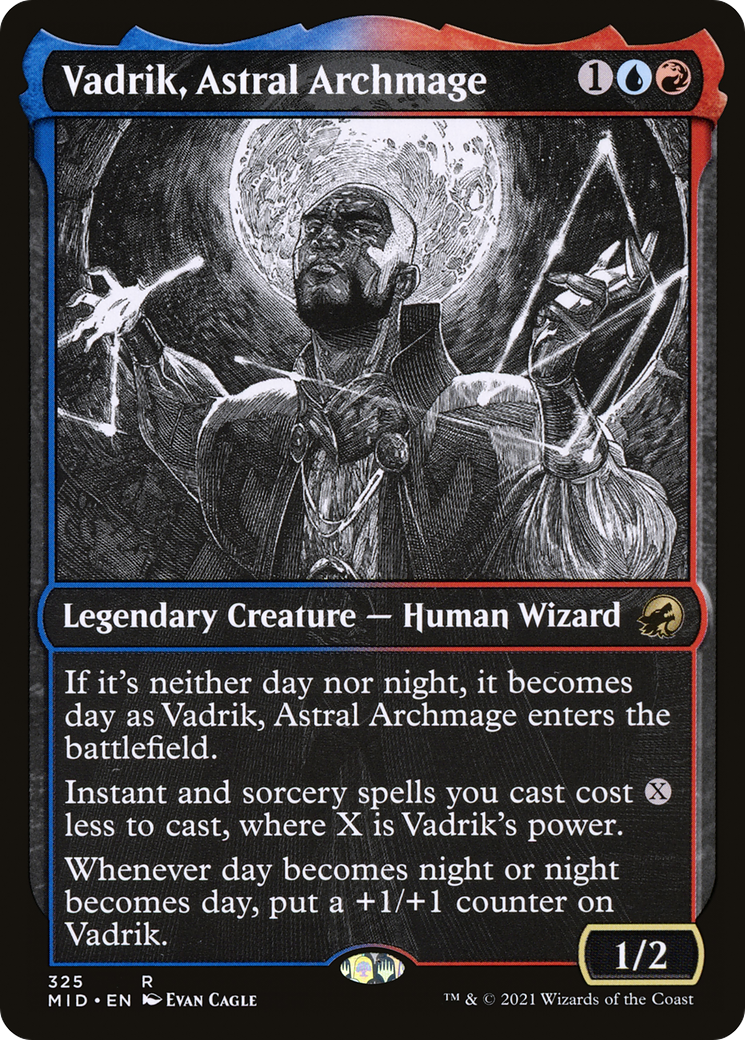 Image of Vadrik, Astral Archmage (Showcase) (MID-325) - Innistrad: Midnight Hunt: (Showcase) Foil