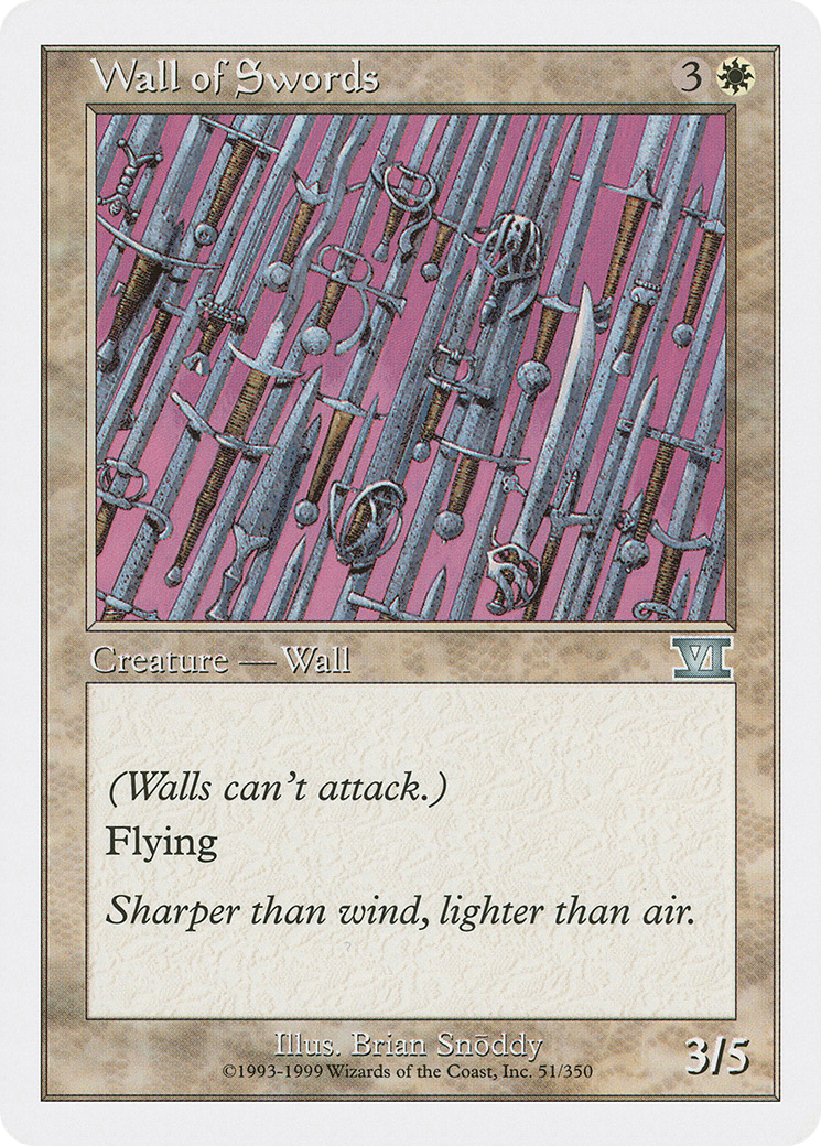 Image of Wall of Swords (6ED-051) - Classic Sixth Edition