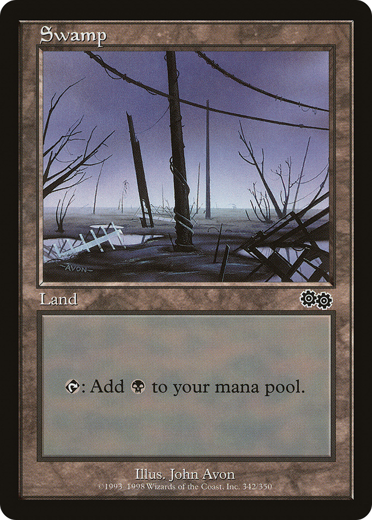 Image of Swamp (342) (USG-342) - Urza's Saga