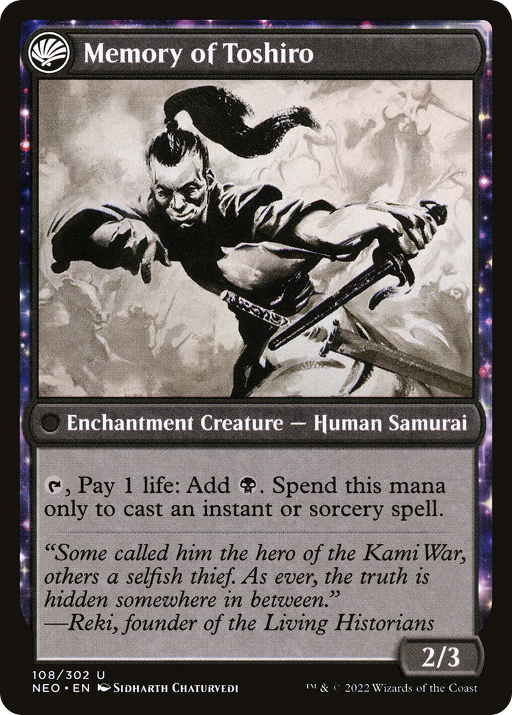 Image of Life of Toshiro Umezawa (NEO-108) - Kamigawa: Neon Dynasty: (fandfc, enchantment)