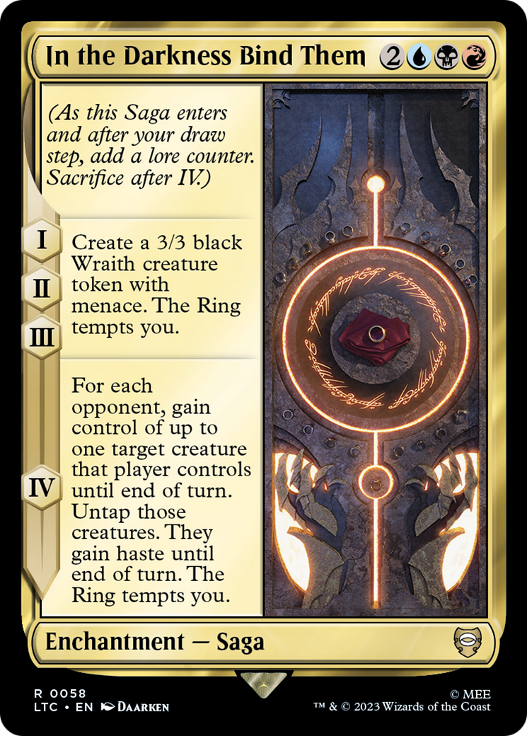 Image of In the Darkness Bind Them (LTC-058) - Tales of Middle-earth Commander
