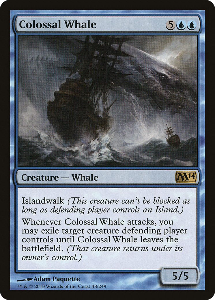 Image of Colossal Whale (M14-048) - Magic 2014 Foil