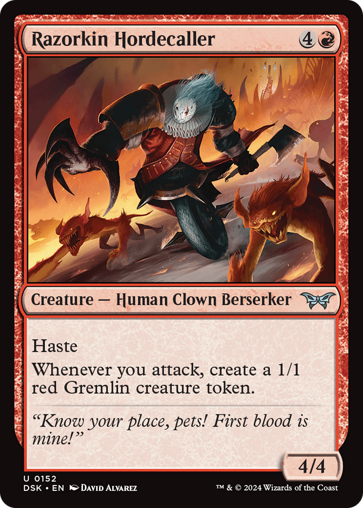 Image of Razorkin Hordecaller (DSK-152) - Duskmourn: House of Horror Foil