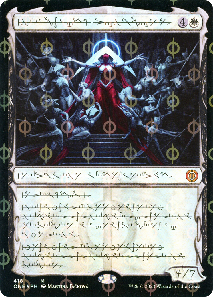 Image of Elesh Norn, Mother of Machines (Phyrexian) (Step-and-Compleat Foil) (ONE-418) - Phyrexia: All Will Be One: (Showcase) Foil