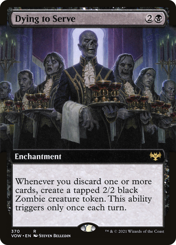 Image of Dying to Serve (Extended Art) (VOW-370) - Innistrad: Crimson Vow: (Extended Art) Foil