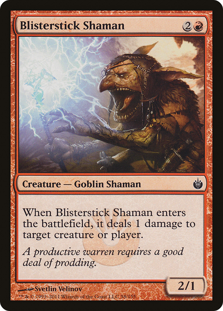 Image of Blisterstick Shaman (MBS-058) - Mirrodin Besieged Foil