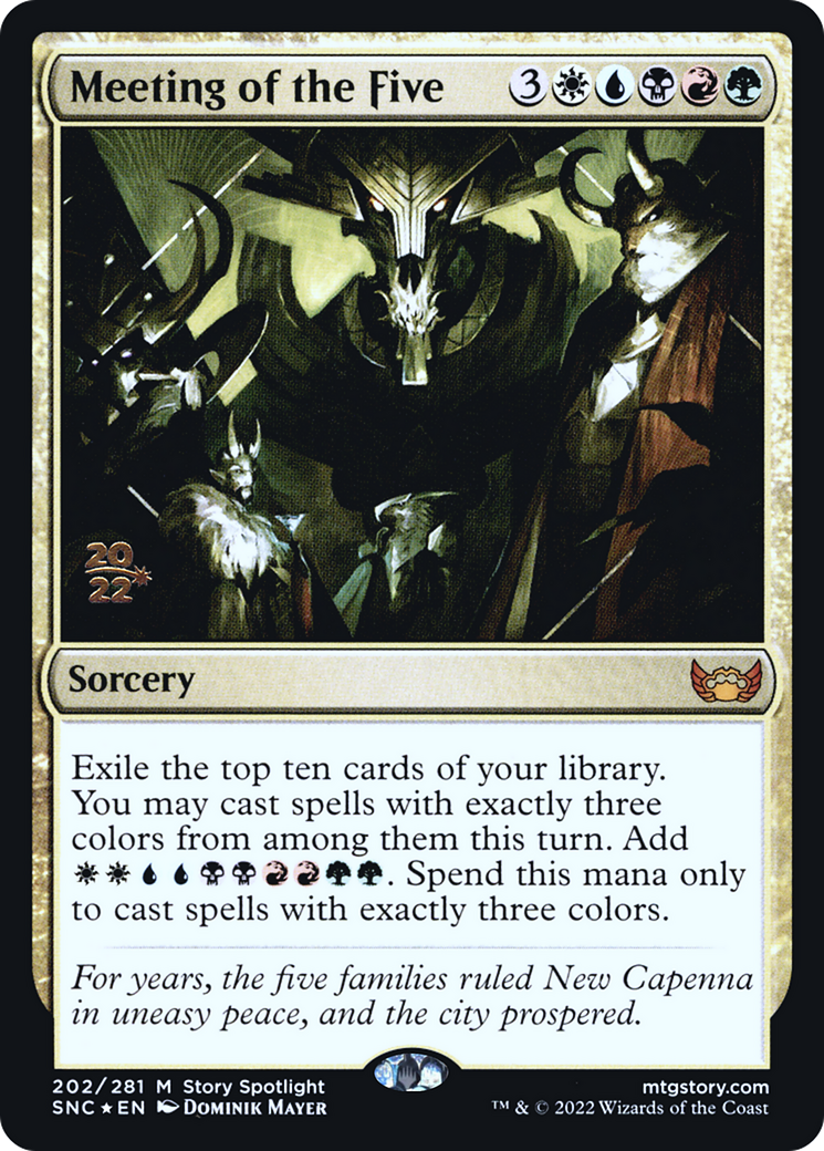Image of Meeting of the Five (PRE-202S) - Streets of New Capenna Promos Foil