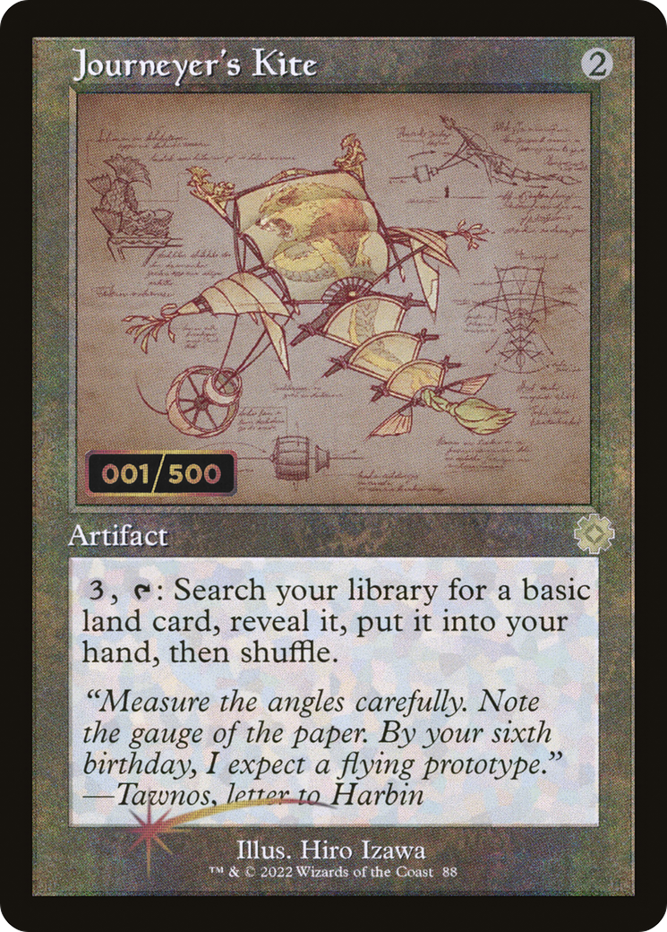 Image of Journeyer's Kite (Schematic) (Serial Numbered) (BRR-088) - The Brothers' War Retro Artifacts Foil