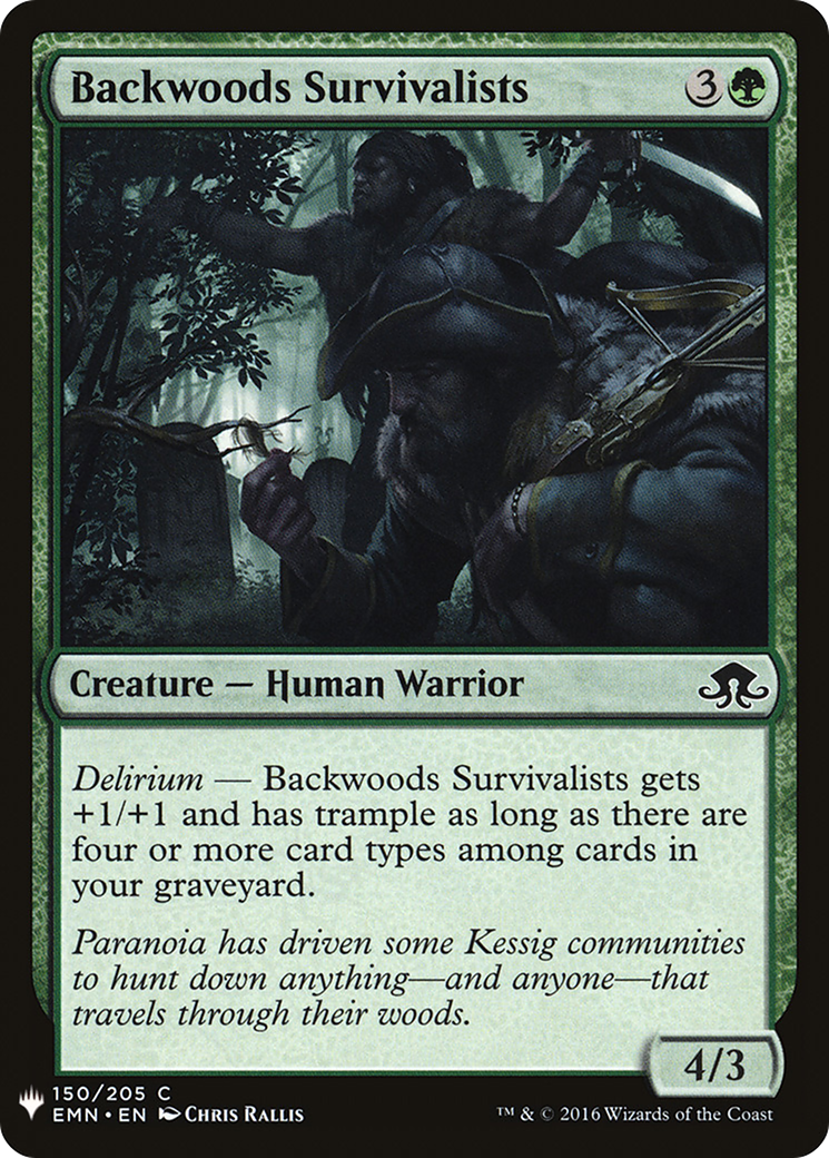 Image of Backwoods Survivalists (LIST-EMN-150) - The List