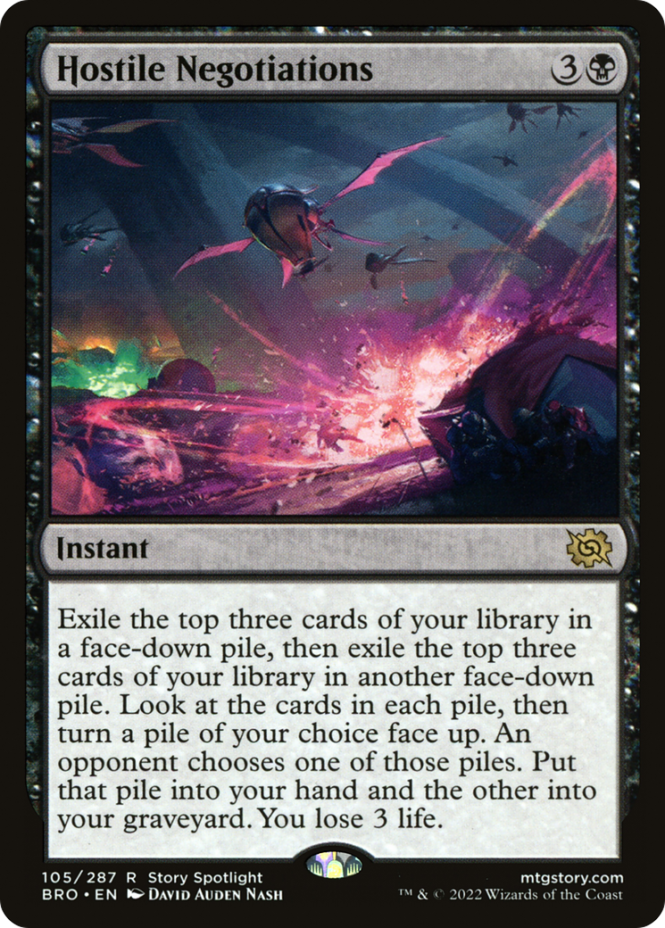 Image of Hostile Negotiations (BRO-105) - The Brothers' War Foil